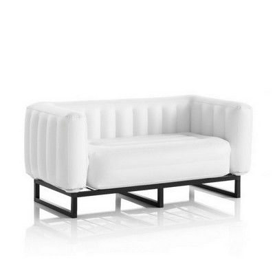 Mojow Aufblasbarer Sofa mit Metallstruktur - YOMI Linie - Weiß